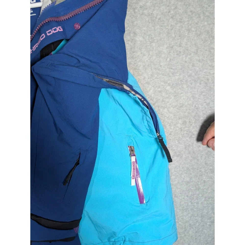 Shred Dog Kids Elevated‎ Hardshell Ski Jacket Size 10 Blue Outdoor Performance